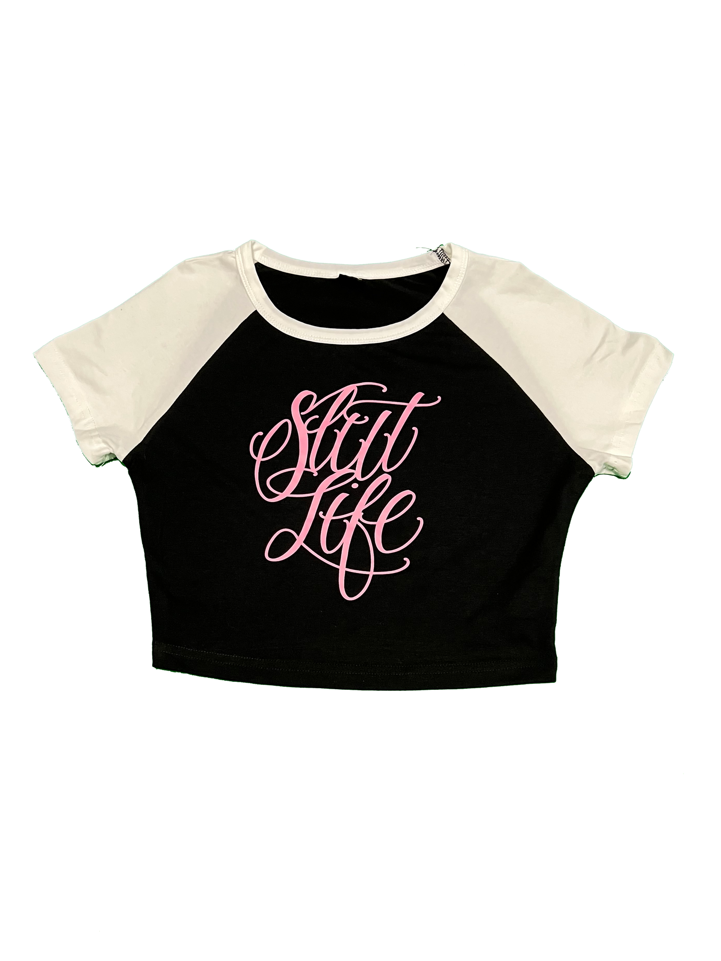 Slut Life Black & White Crop Tee