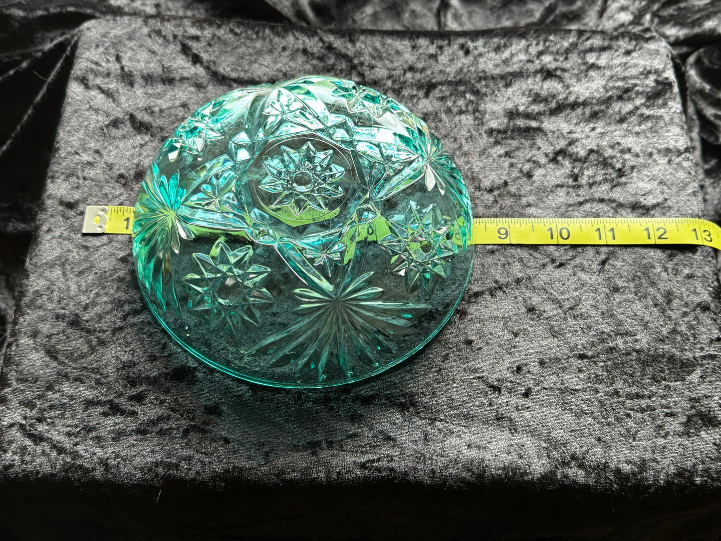 Anchor Hocking Early American Prescut BLUE Star of David Bowl