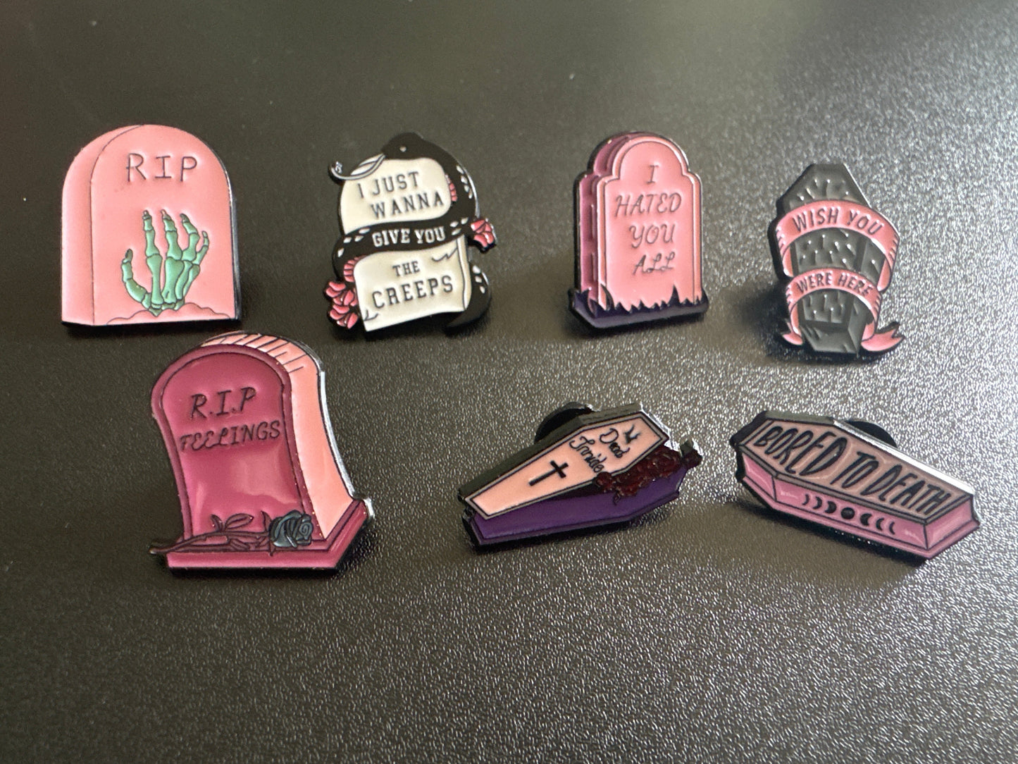 Tombstone & Coffin Pin