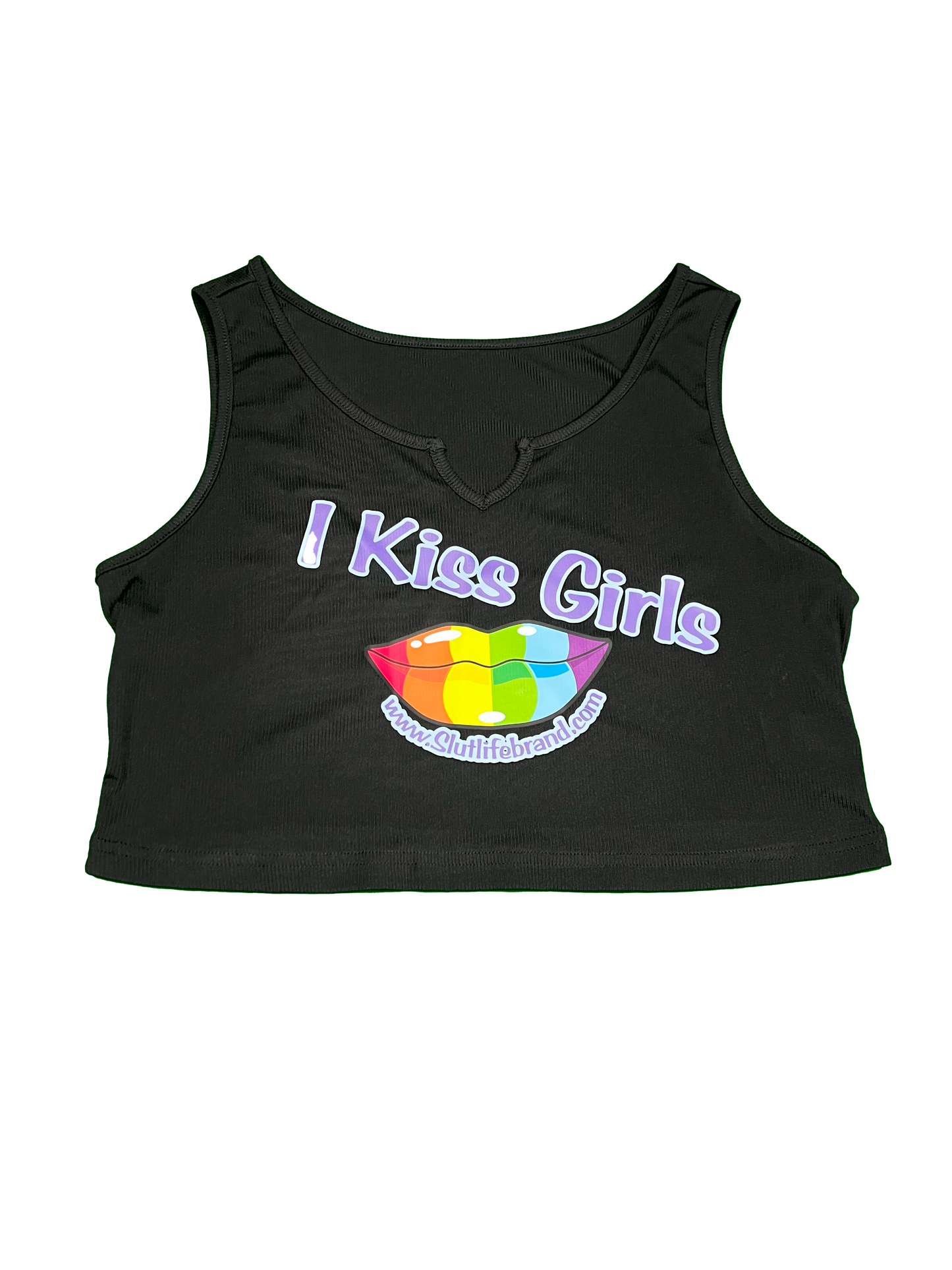 I Kiss Girls Crop Tank