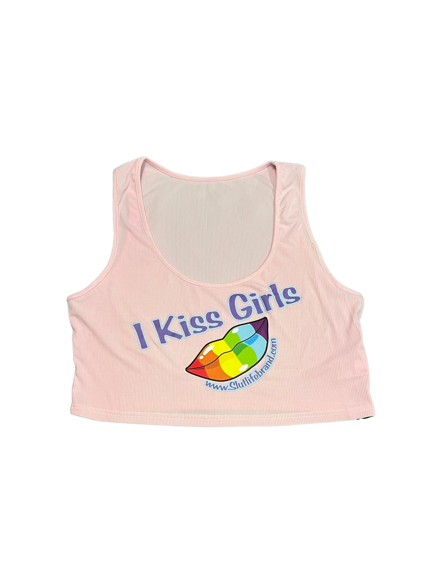 I Kiss Girls Crop Tank