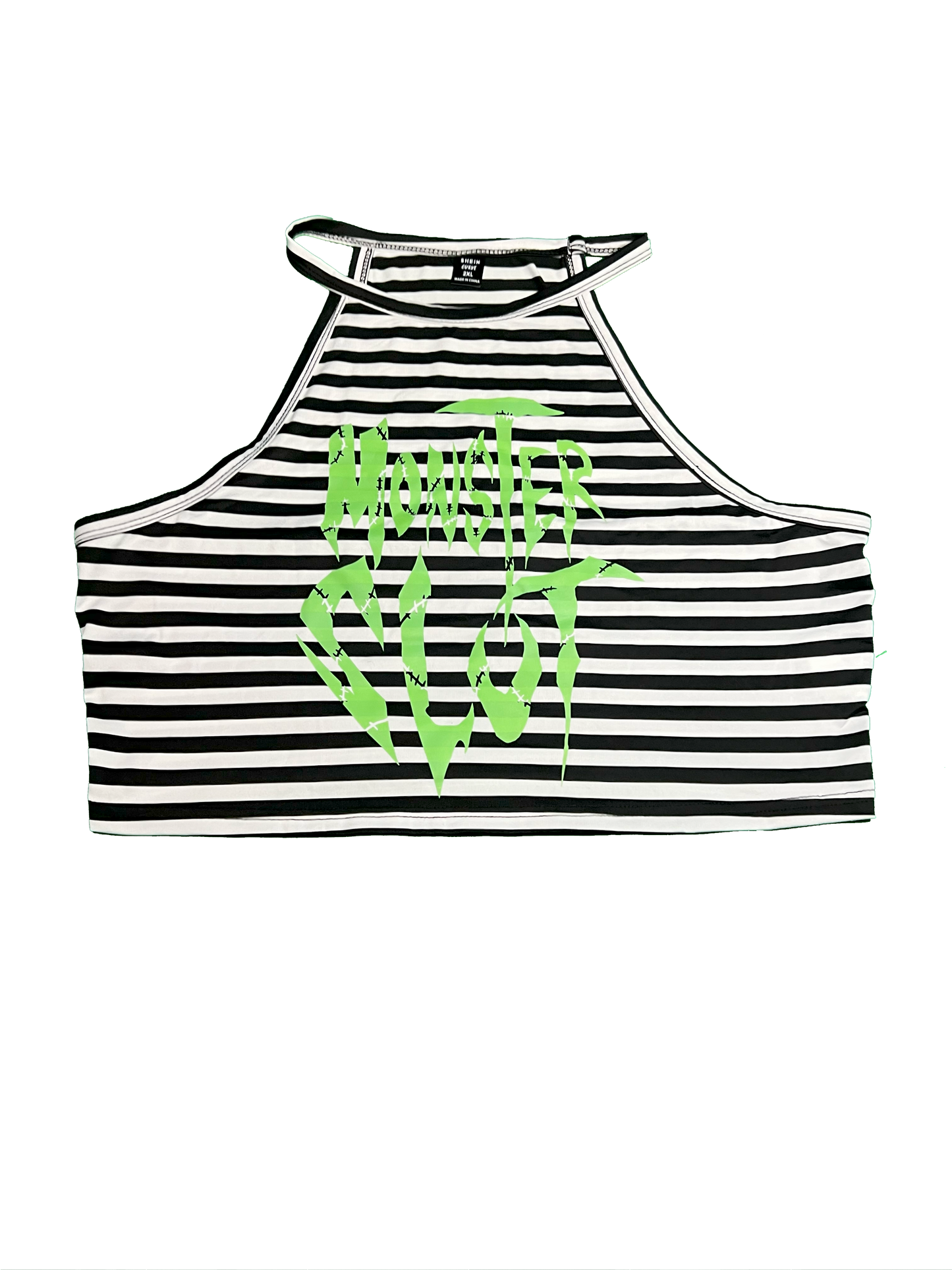 Monster Slut - Striped Crop Tank