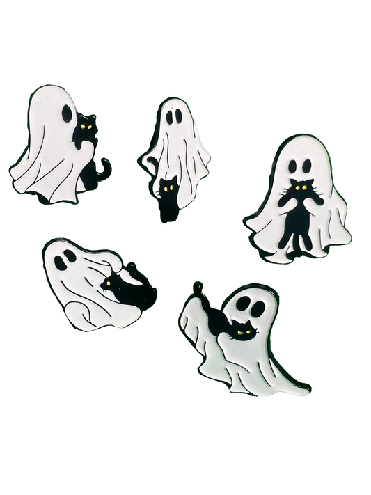 Ghost Cat Pin