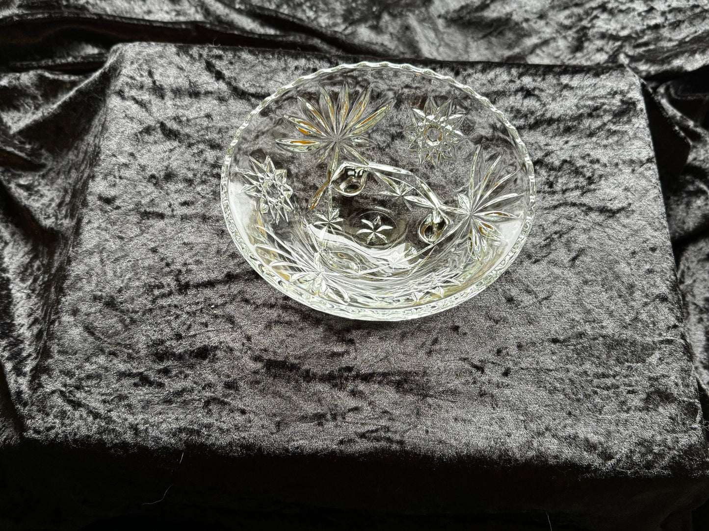 Anchor Hocking Star of David Footed Dish
