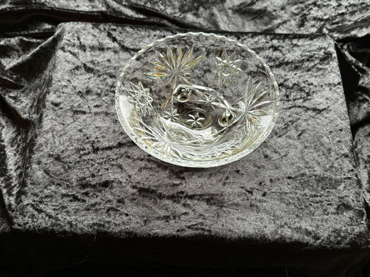Anchor Hocking Star of David Footed Dish