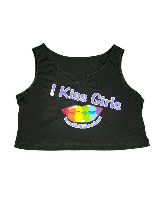 I Kiss Girls Crop Tank