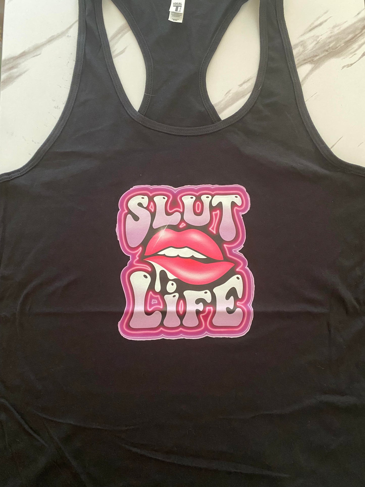 Slut Life Logo Racer Back Tank