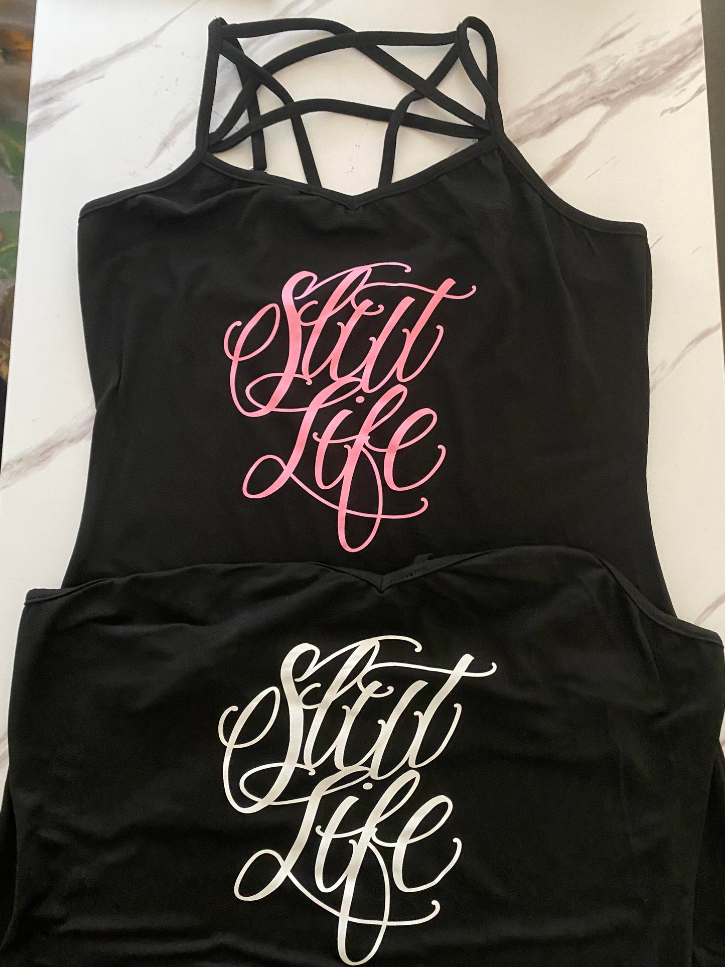 Slut Life Pentagram Dress - Pink or White