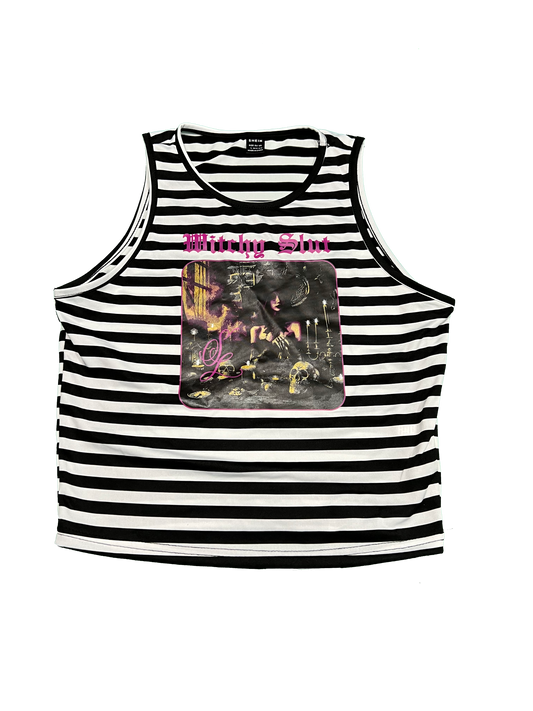 Witchy Slut Striped Tank Top