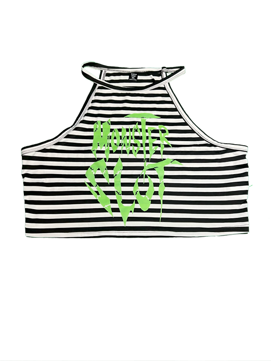 Monster Slut - Striped Crop Tank